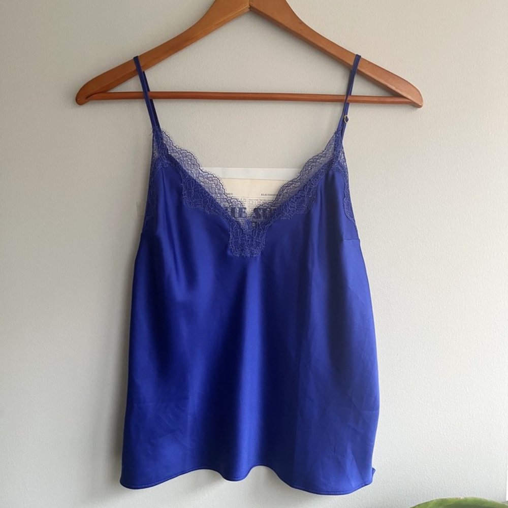 Victoria Secret Blue Satin Tank Top